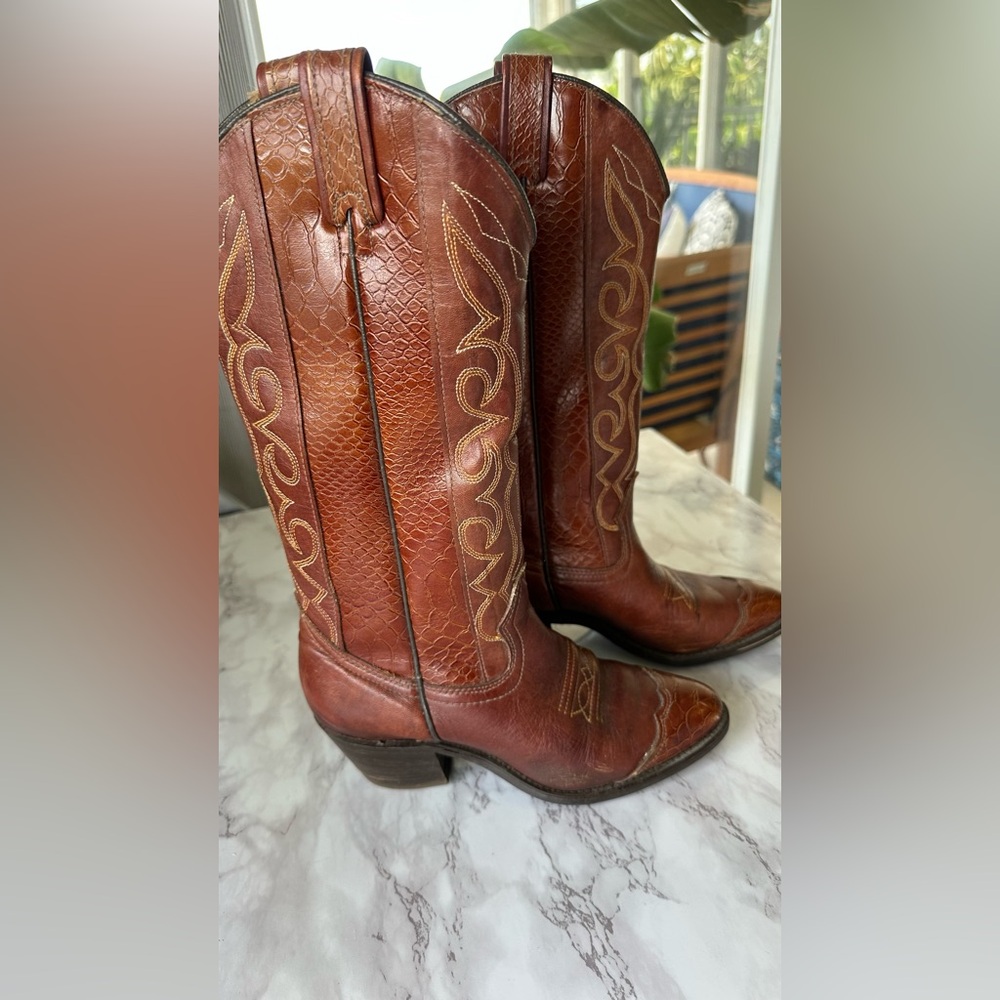 Texas Boot Company Cowboy Boots Vintage - Picture 13 of 16